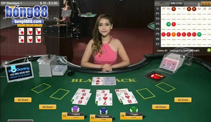 Blackjack tại Bong88 – Thách thức đỉnh cao ở sảnh Casino Các từ khóa cần nắm bắt