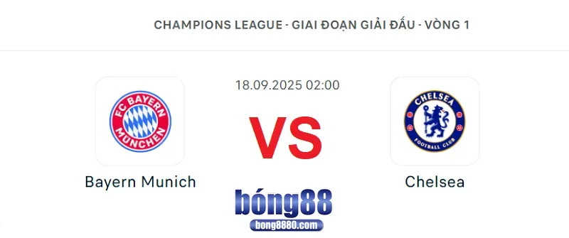 Nhận định Bayern Munich vs Chelsea (18/09) - Vòng 1 Champions League Bayern Munich vs Chelsea (18/09) - Vòng 1 Champions League