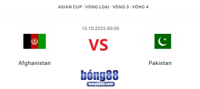 Afghanistan vs Pakistan 00h00 ngày 15/10/2025 - Vòng loại Asian Cup 2027 Nhận định Afghanistan vs Pakistan 00h00 ngày 15/10/2025