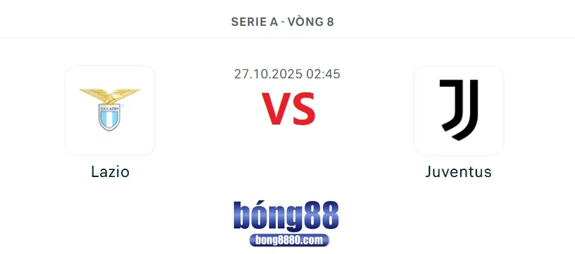 Nhận định Lazio vs Juventus 2h45 ngày 27/10/2025