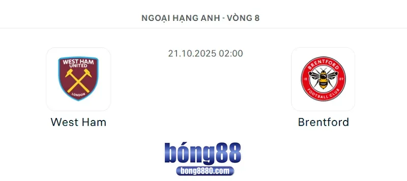 Nhận định West Ham vs Brentford 2h00 ngày 21/10/2025 - Vòng 8 Ngoại hạng Anh Nhận định West Ham vs Brentford 2h00 ngày 21/10/2025