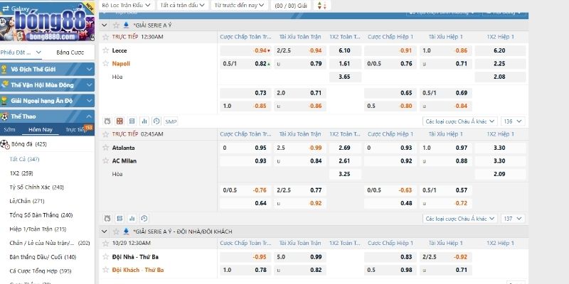 Theo dõi kèo chấp để biết bị dụ hay không